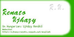renato ujhazy business card