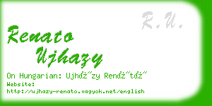 renato ujhazy business card